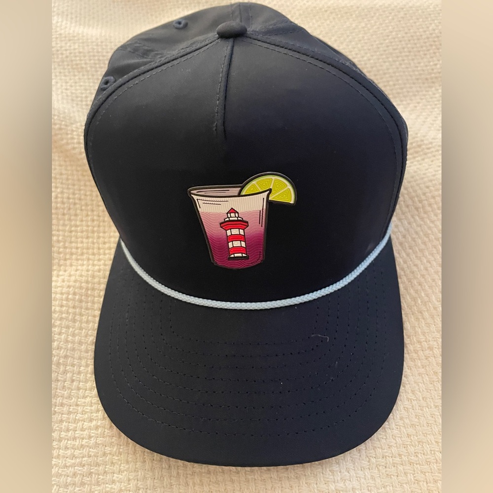 Navy Blue Cap with Lighthouse Patch